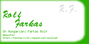 rolf farkas business card